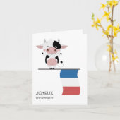 Franse Verjaardag Kaart - Joyeux anniversaire (Gele Bloem)