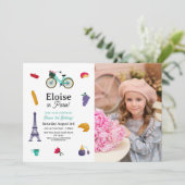 Franse verjaardag Paris Girls Fun - Elke leeftijd  Kaart (Staand voorkant)