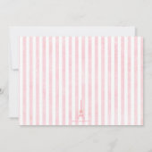 Franse verjaardag uitnodiging voor meisje (Achterkant)