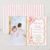 Franse verjaardag uitnodiging voor meisje (Voorkant / Achterkant)