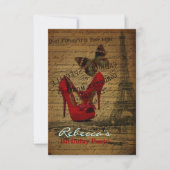 franse  verjaardag van elegant parijs kaart (Voorkant)