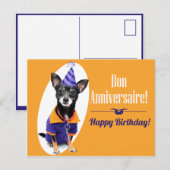 Franse verjaardagskaart briefkaart (Voorkant / Achterkant)