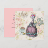 franse verjaardagspartij teapot marie antoinette kaart (Voorkant / Achterkant)