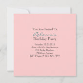 franse verjaardagspartij teapot marie antoinette kaart (Achterkant)