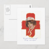 Franse verpleegengel briefkaart (Voorkant / Achterkant)