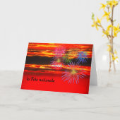 Franse versie van Bastille Day Kaart (Gele Bloem)