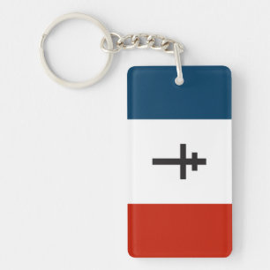 Franse verzetsvlag Franse oorlogssymbool kruis Sleutelhanger