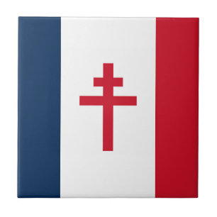 Franse verzetsvlag Franse oorlogssymbool kruis Tegeltje