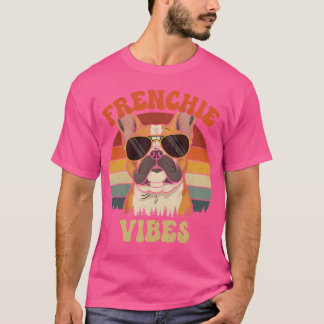 Franse Vibe Retro Franse Bulldog vrienden T-shirt