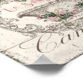 Franse Victoriaans badkuip Cherubs roze rozen Post Poster (Hoek)