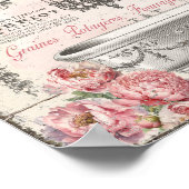 Franse Victoriaans badkuip Pioenrozen Kroonluchter Poster (Hoek)