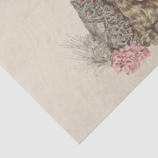  Franse Victoriaans lente Petten Decoupage Tissuepapier (Detail)