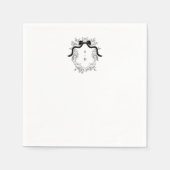 Franse Victoriaans Monogram Wedding Engagement Par Servet (Voorkant)