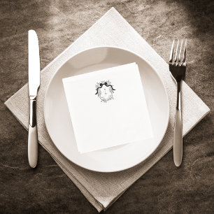 Franse Victoriaans Monogram Wedding Engagement Par Servet