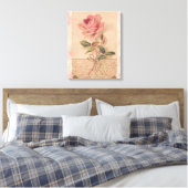 Franse Victoriaans roze roze roze Canvas Afdruk (Insitu (Slaapkamer))