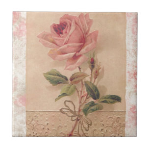 Franse Victoriaans Roze Roze Tegeltje