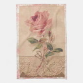 Franse Victoriaans Roze Roze Theedoek (Verticaal)