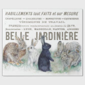 Franse Vintage Bunny Rabbit-ontkoppeling Cadeaupapier (Vlak)