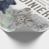 Franse Vintage Bunny Rabbit-ontkoppeling Cadeaupapier (Hoek)