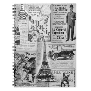 Franse Vintage Eiffel Notitieboek