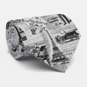 Franse Vintage Eiffel Stropdas (Opgerold)