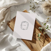 Franse Vintage Elegante Bloemenbruiloft Folie Uitnodiging