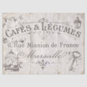 Franse vintage ephemera boetiek tissuepapier (Voorkant)