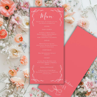 Franse Vintage Handgetekende Verse Aardbei Bruilof Menu
