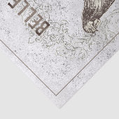 Franse Vintage ontkoppeling van kippen Hen Grunge Tissuepapier (Detail)