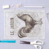 Franse Vintage ontkoppeling van kippendrager Tissuepapier (Craft)