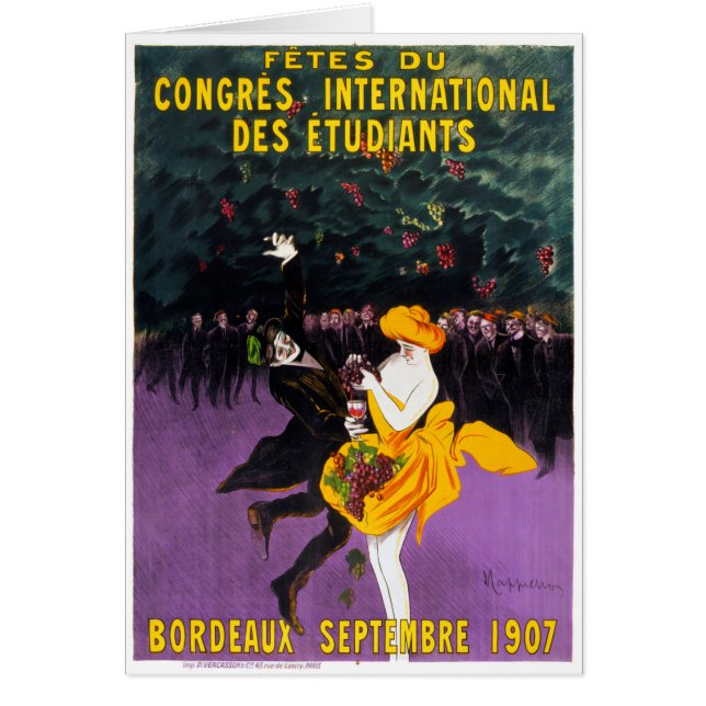 Franse Vintage Poster 1907 teruggezet (Voorkant)