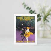 Franse Vintage Poster 1907 teruggezet Briefkaart (Staand voorkant)