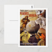 Franse Vintage Poster teruggezet Briefkaart (Voorkant / Achterkant)