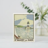 Franse vintage reisposter St Valery en Caux Briefkaart (Staand voorkant)