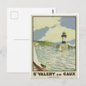 Franse vintage reisposter St Valery en Caux Briefkaart (Voorkant / Achterkant)
