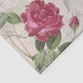 Franse Vintage Roos Ephemera Decoupage Tissuepapier (Detail)