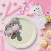 Franse vintage rozen papieren bordje (Feest)