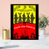 Franse Vintage Sardine Keuken Acryl Bord (Huwelijk)