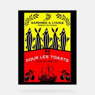 Franse Vintage Sardine Keuken Acryl Bord