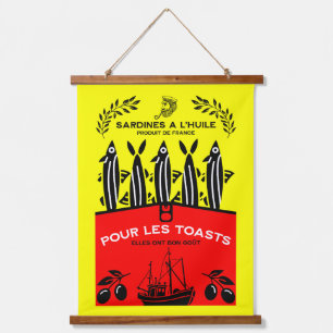 Franse Vintage Sardine Keuken Hangend Wandkleed