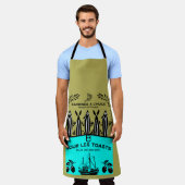 Franse Vintage Sardine Keuken Schort (Gedragen)