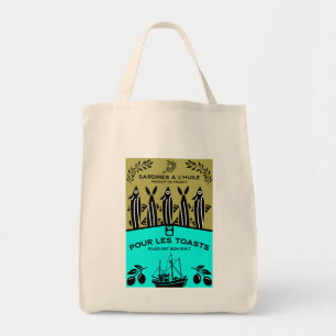 Franse Vintage Sardine Keuken Tote Bag