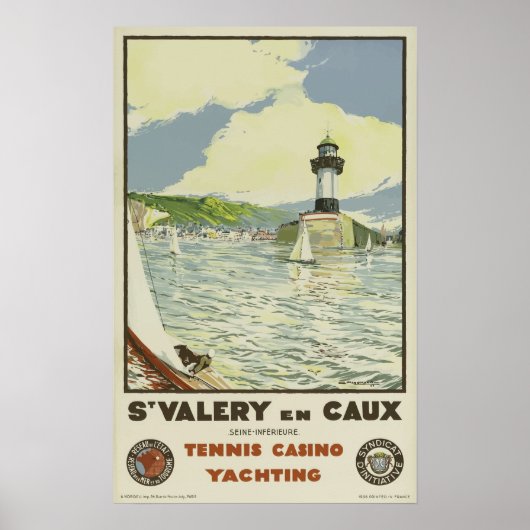 Franse vintage spoorwegreisposter St Valery Poster (Voorkant)