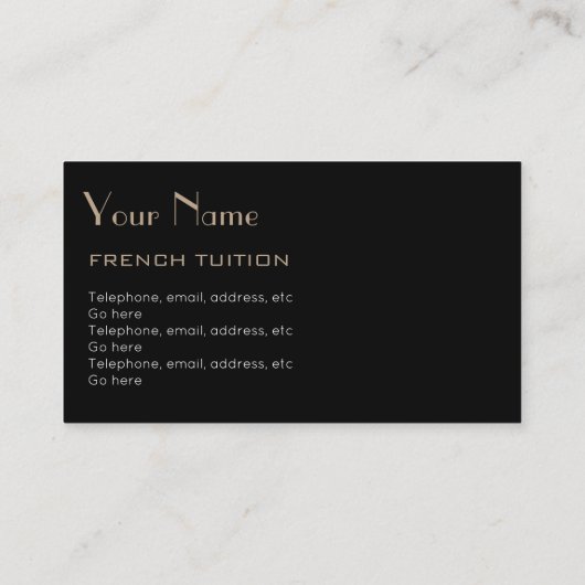 Franse Visitekaartjes (Achterkant)