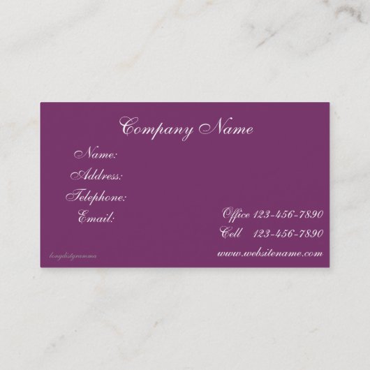  Franse Visitekaartjes (Achterkant)