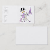 Franse Visitekaartjes van Cafe Girl (Voorkant / Achterkant)