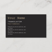 Franse Visitekaartjes voor vertalers of tolken (Achterkant)