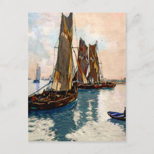 Franse vissersboten 1925 briefkaart