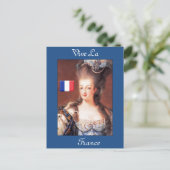 Franse Vive La France Marie Antoinette Briefkaart (Staand voorkant)