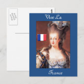 Franse Vive La France Marie Antoinette Briefkaart (Voorkant / Achterkant)